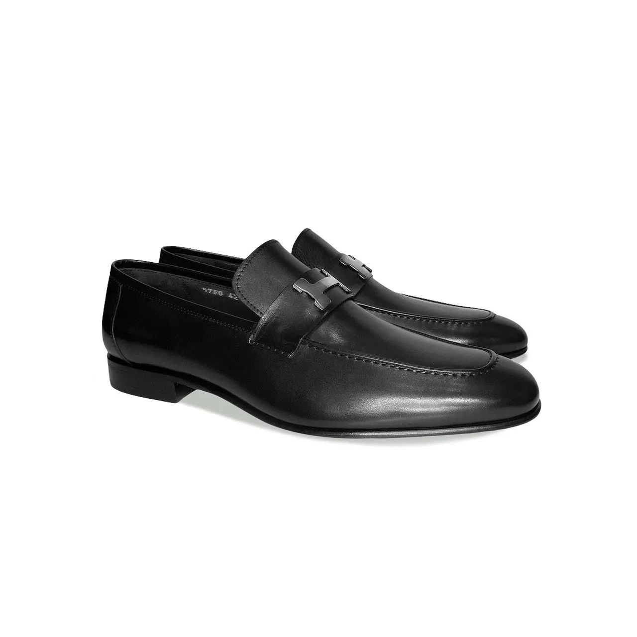 Corrente 5760 H Buckle loafer Shoes - Black durable sole