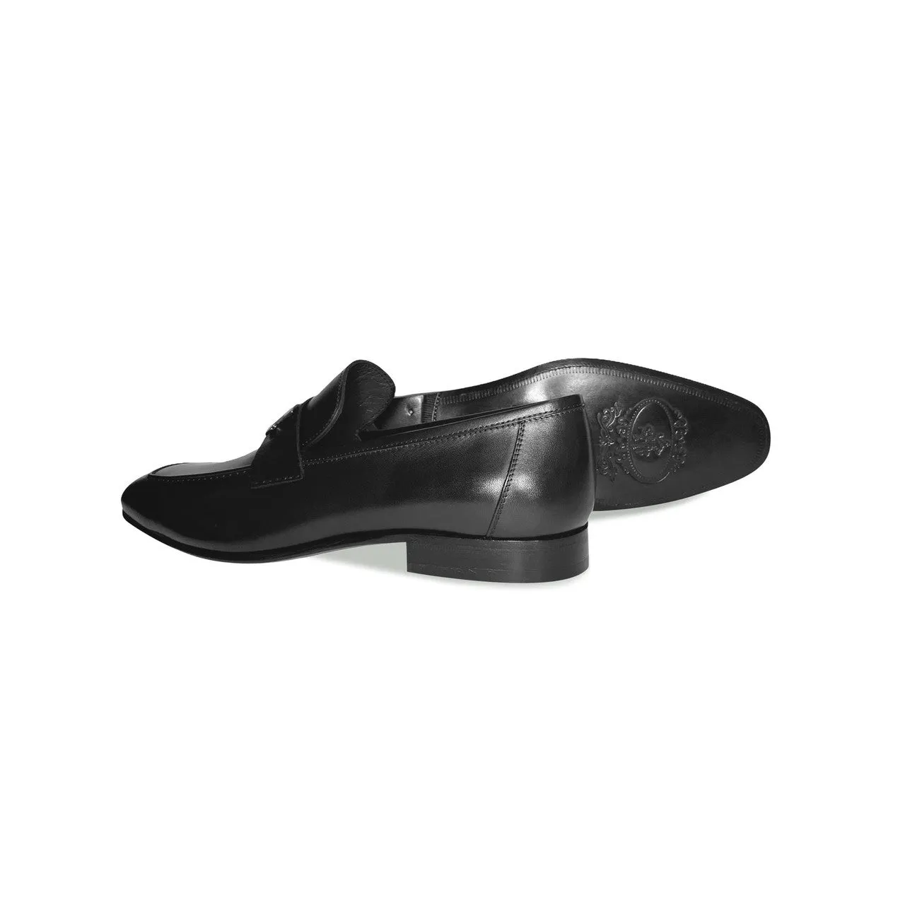 Corrente 5760 H Buckle loafer Shoes - Black premium finish