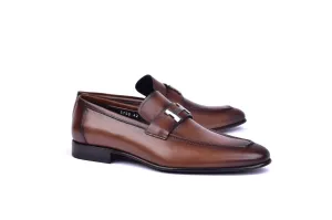 Corrente 5760 H Buckle loafer Shoes - Cognac stress free