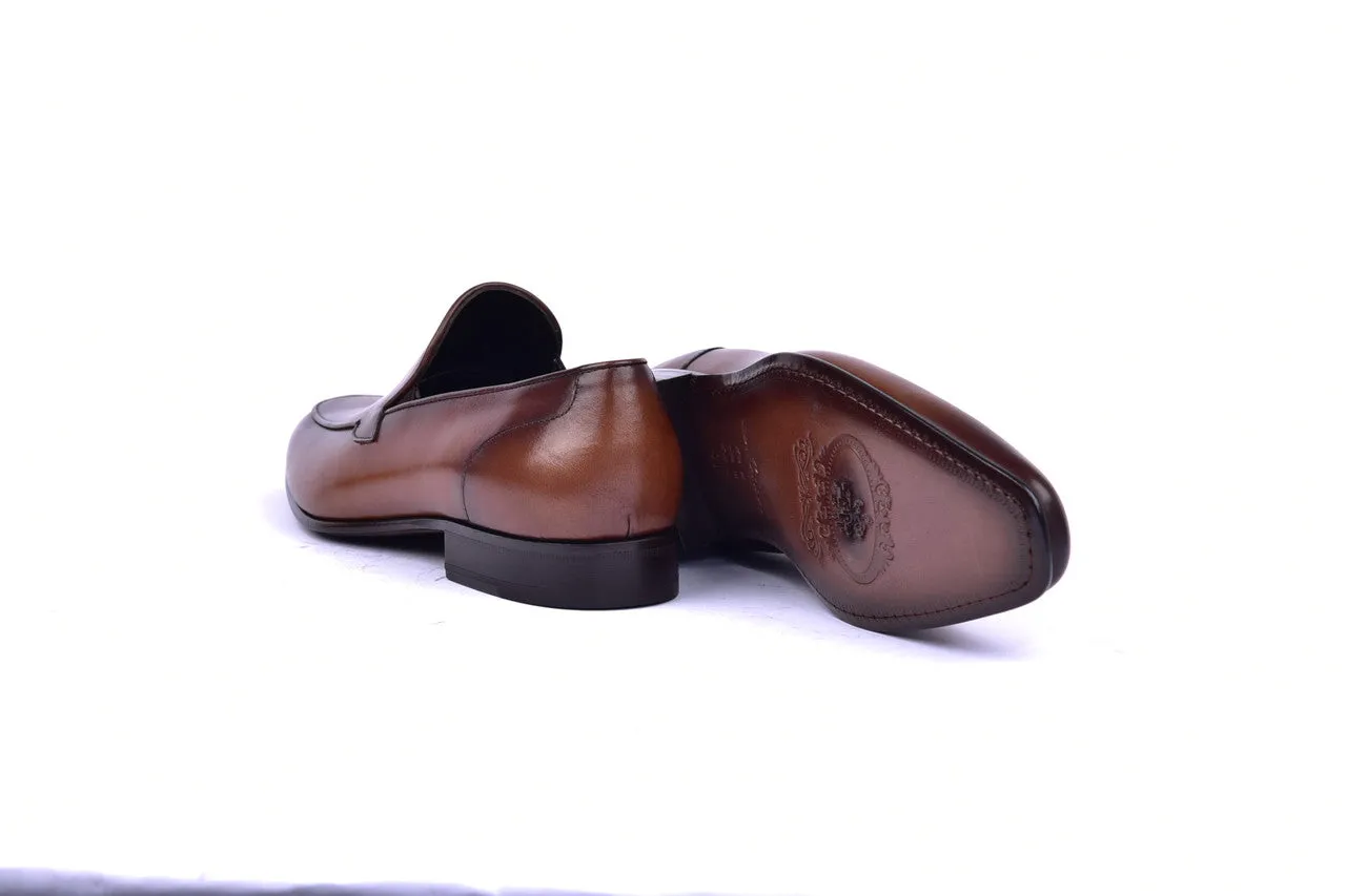 Corrente 5760 H Buckle loafer Shoes - Cognac soft landing
