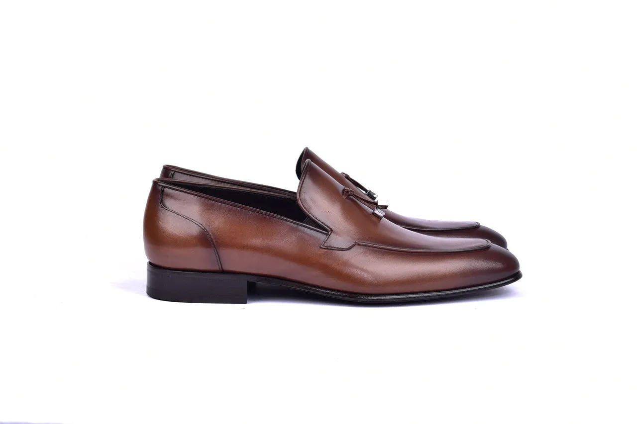 Corrente 5760 H Buckle loafer Shoes - Cognac balanced step