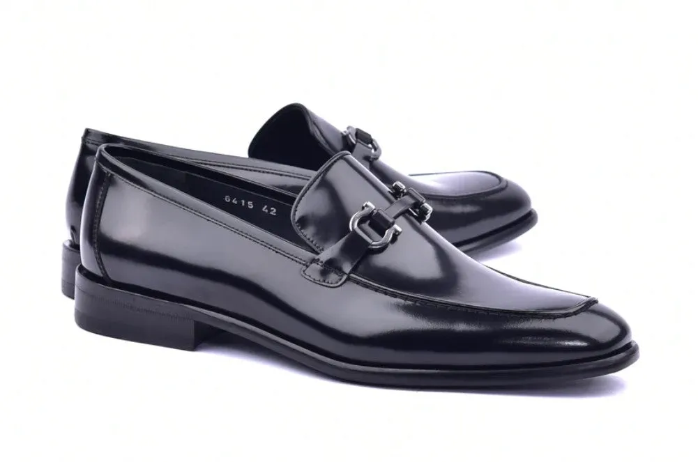 Corrente 6415 Calfskin slip-on Loafer  - Black versatile wear