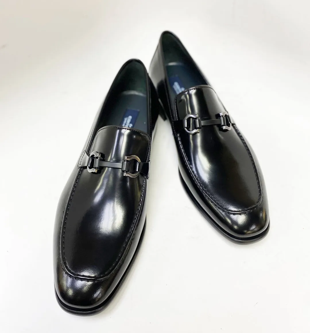 Corrente 6415 Calfskin slip-on Loafer  - Black formal-ready