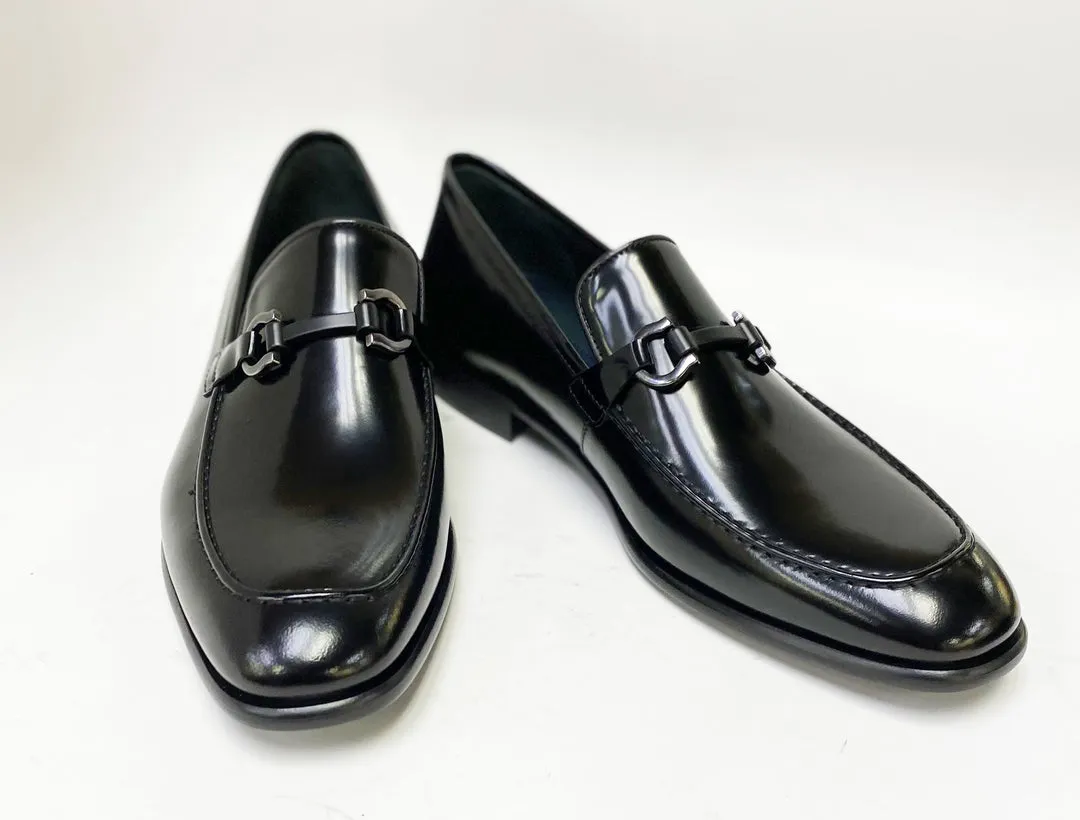 Corrente 6415 Calfskin slip-on Loafer  - Black sporty comfort