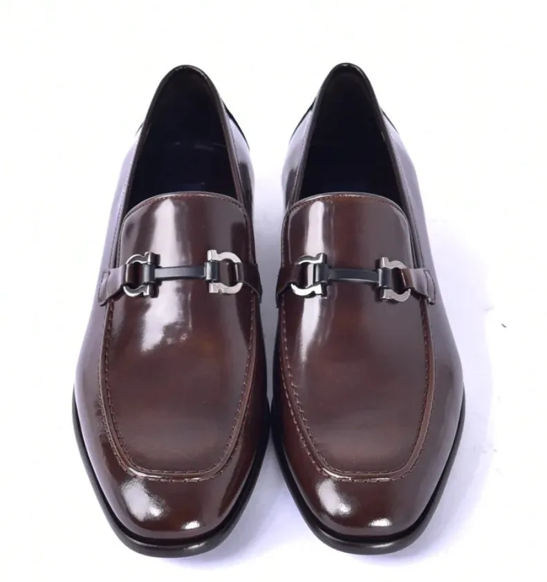 Corrente 6415 Calfskin slip-on Loafer  - Brown metro mood