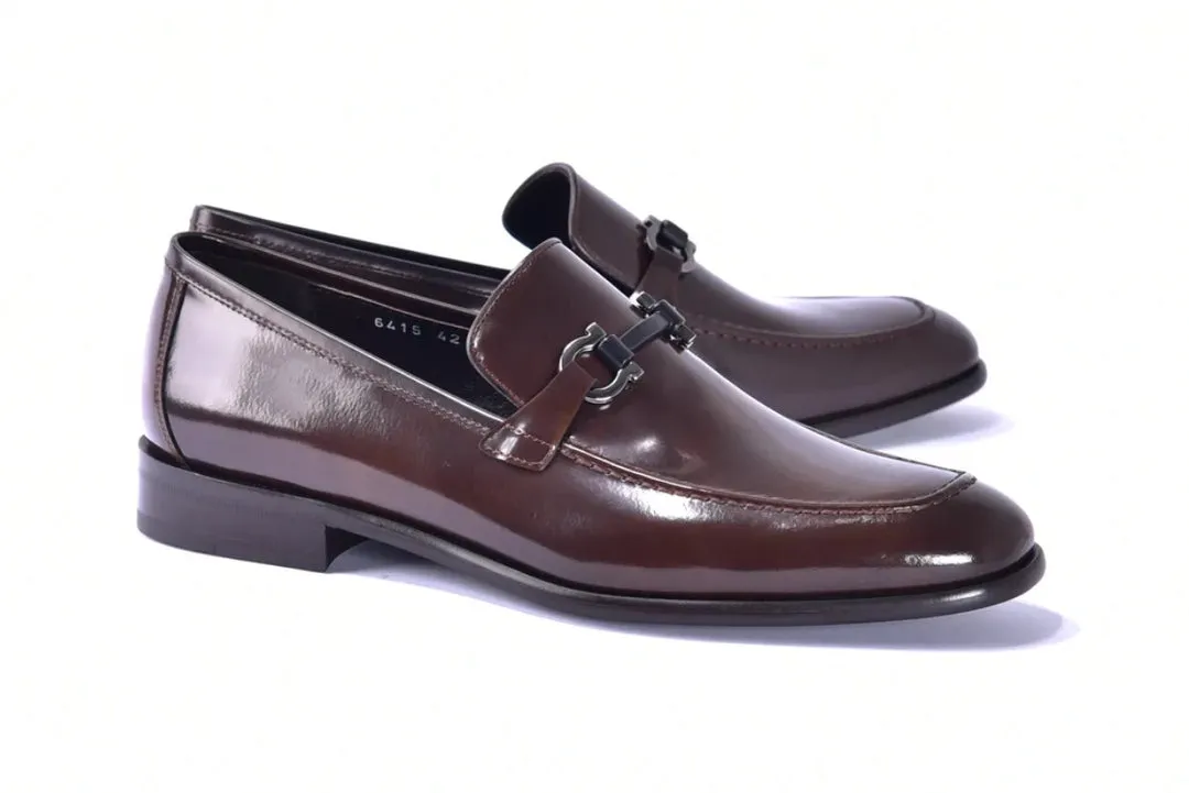 Corrente 6415 Calfskin slip-on Loafer  - Brown casual edge