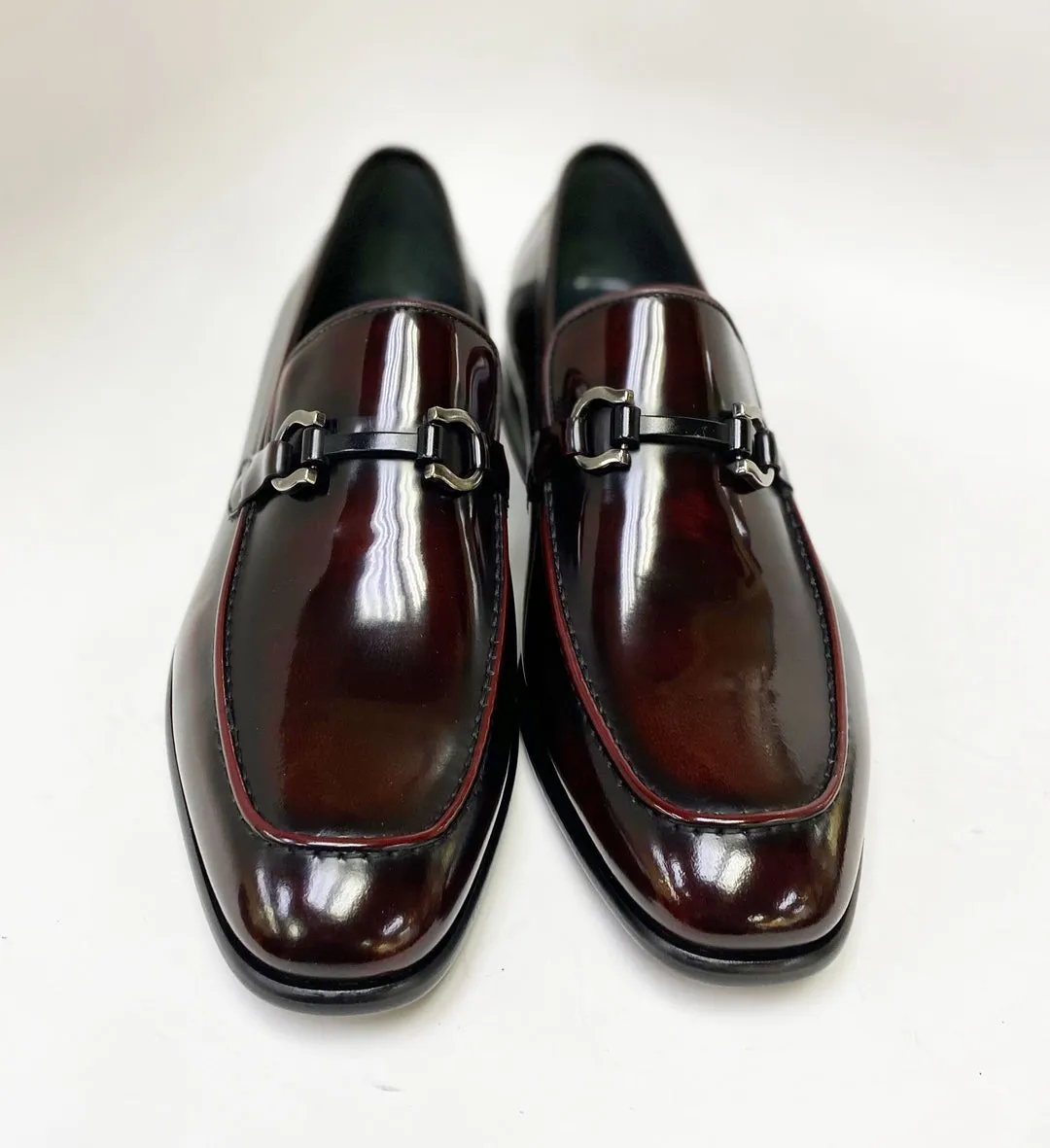 Corrente 6415 Calfskin slip-on Loafer  - Burgundy air-tech