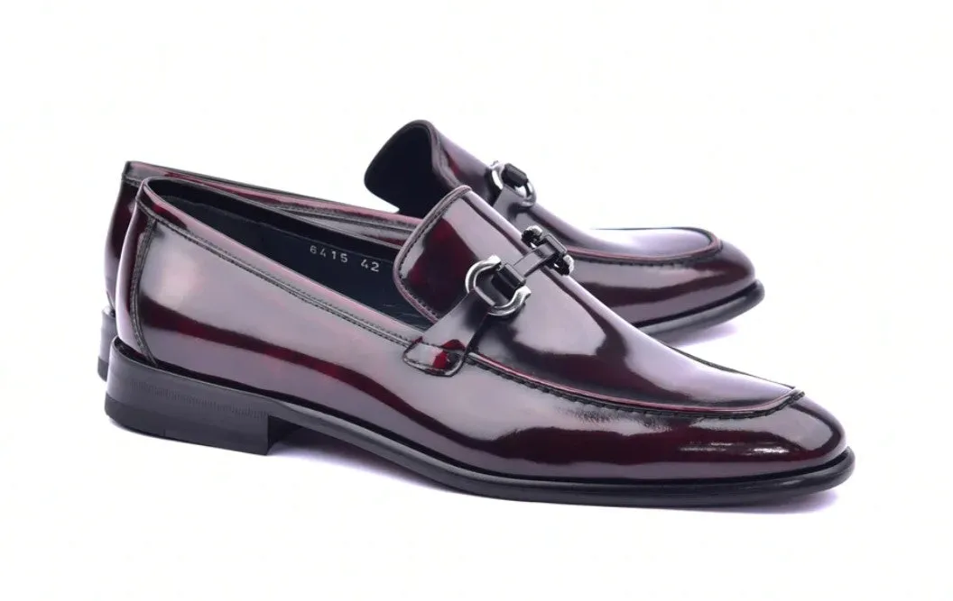 Corrente 6415 Calfskin slip-on Loafer  - Burgundy calm mood