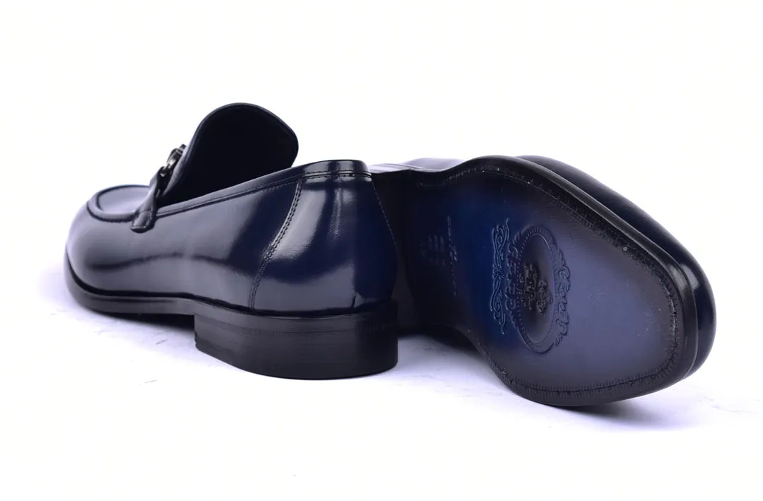 Corrente 6415 Calfskin slip-on Loafer  - Navy smart vibe