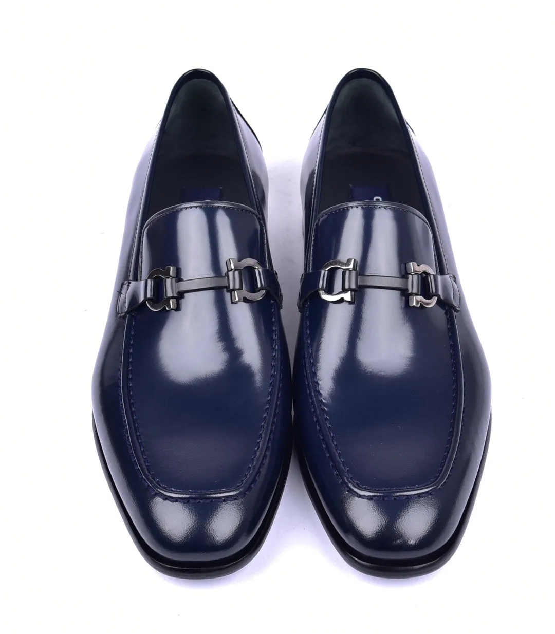 Corrente 6415 Calfskin slip-on Loafer  - Navy Rich layers