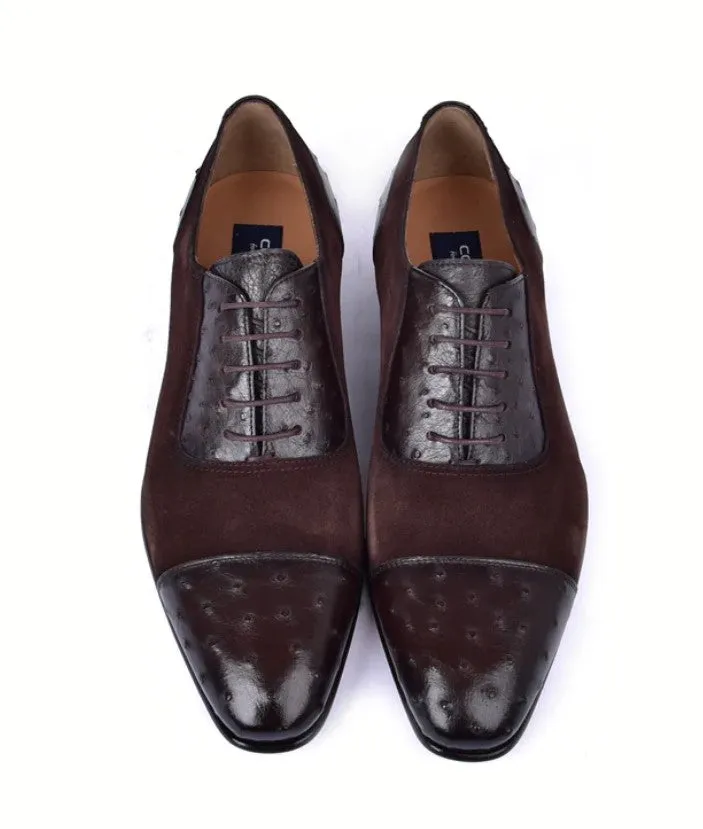 Corrente 6708 Cap-Toe lace-up Oxford - Brown walk ready