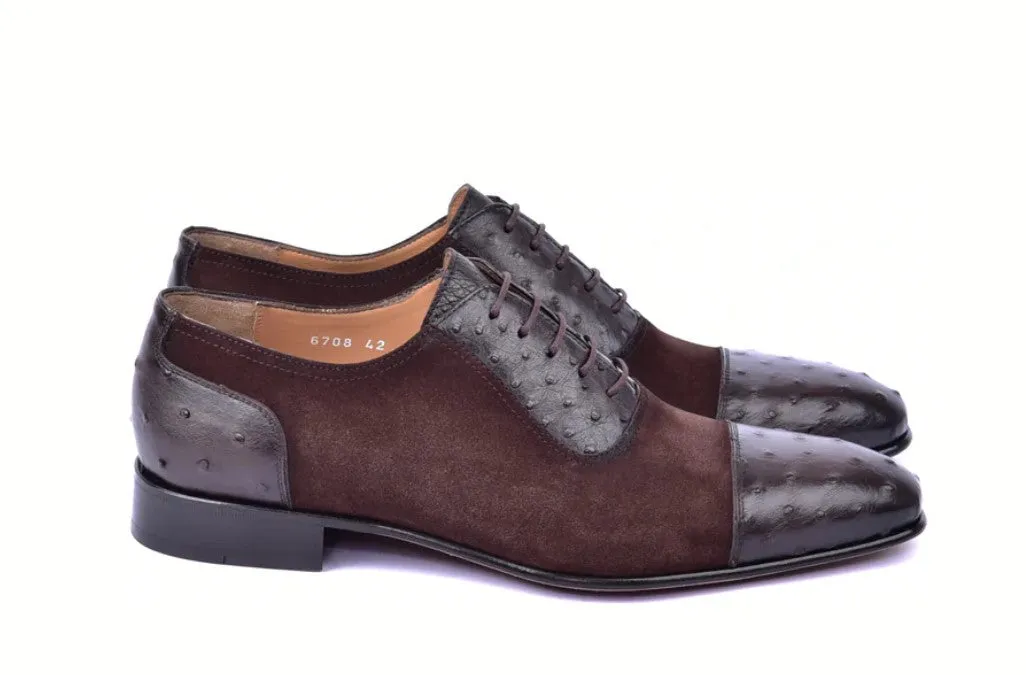 Corrente 6708 Cap-Toe lace-up Oxford - Brown metro mood