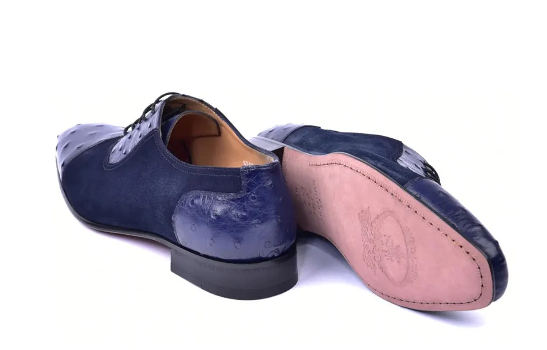 Corrente 6708 Cap-Toe lace-up Oxford - Navy stress free