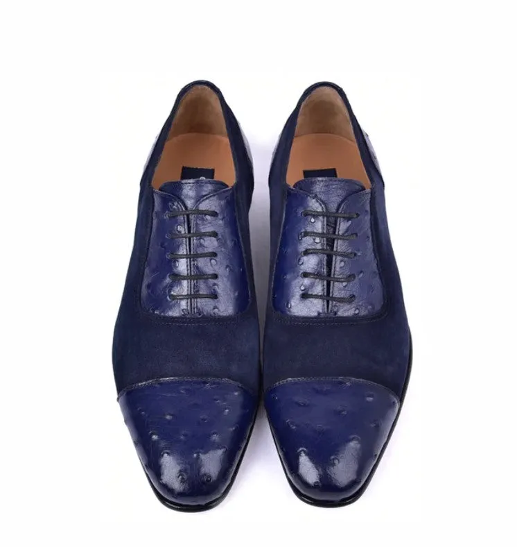 Corrente 6708 Cap-Toe lace-up Oxford - Navy daily commute