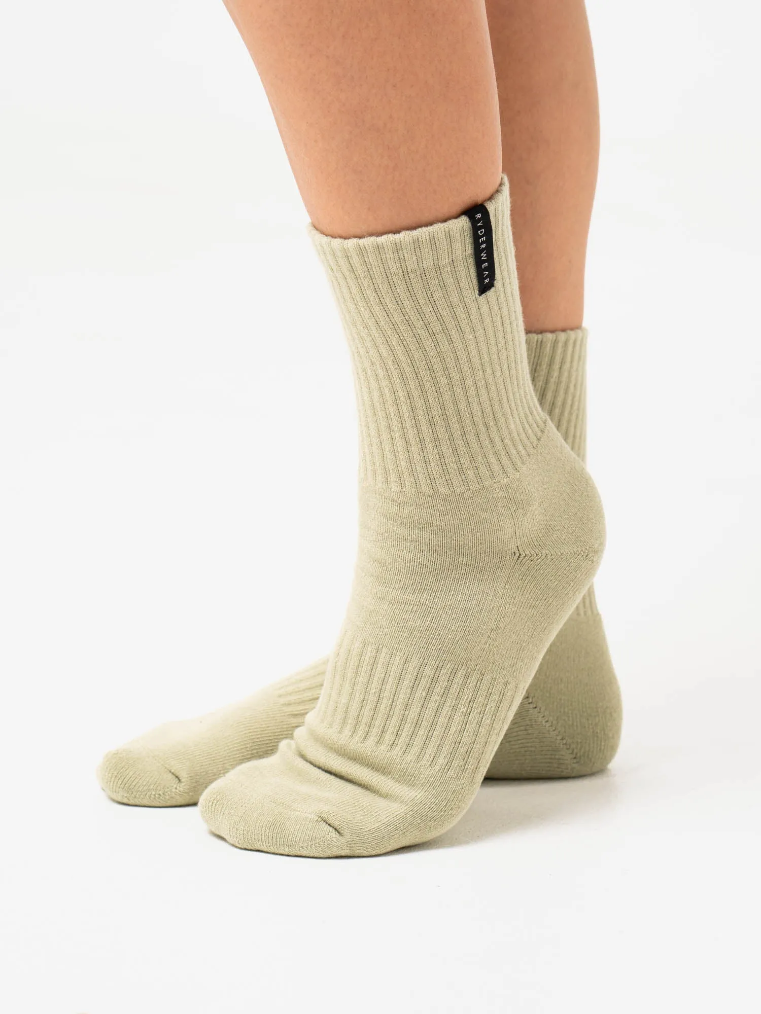 Crew Socks - Matcha Stonewash Eco Friendly