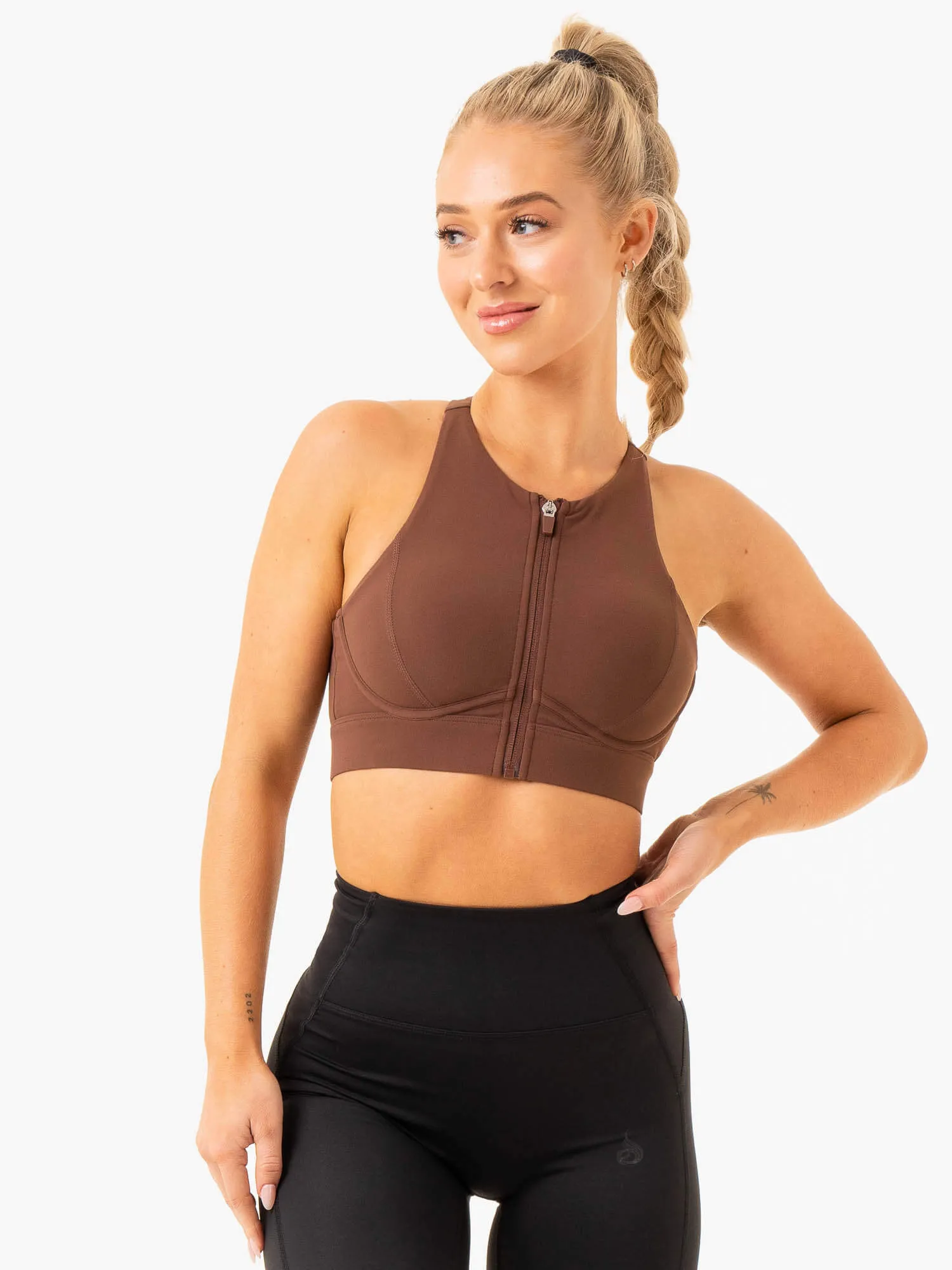 Critical High Impact Sports Bra - Chocolate Wire-Free Design
