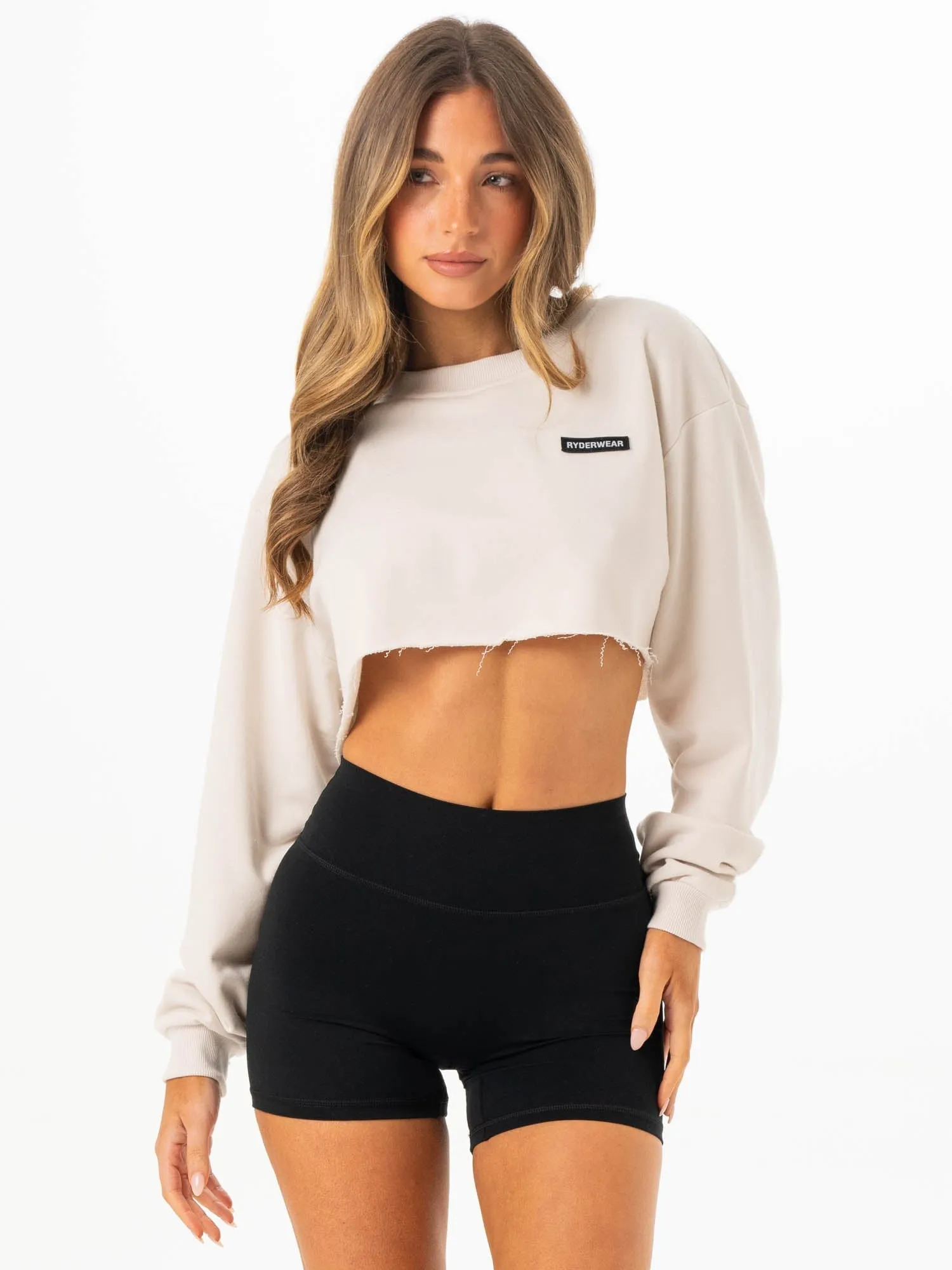 Cropped Sweater - Latte office formal