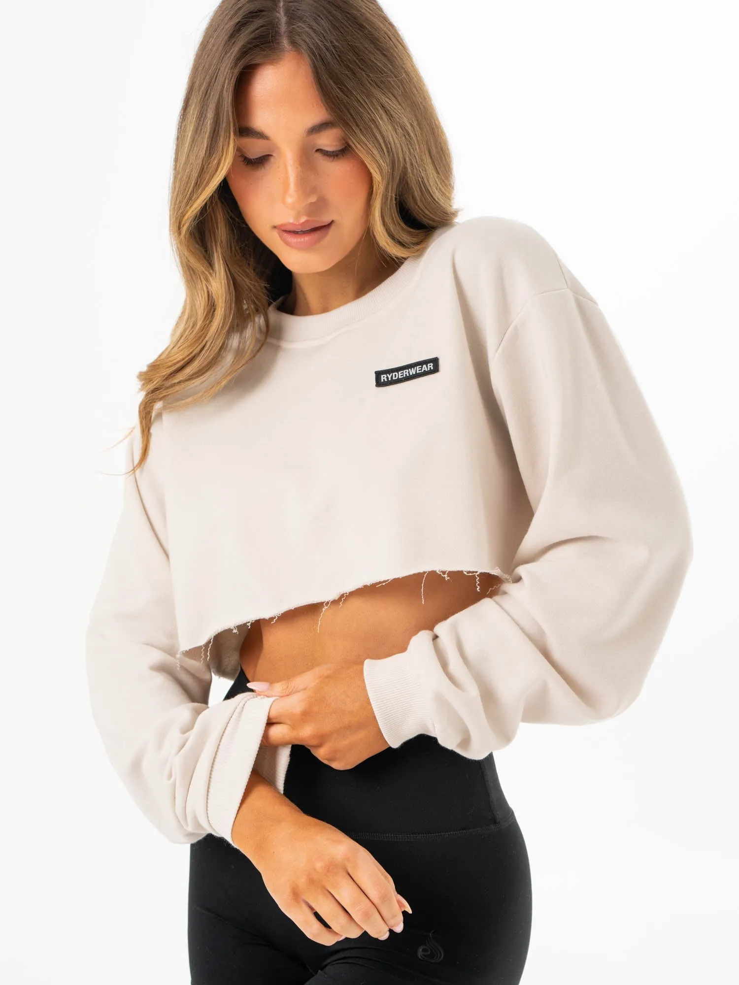 Cropped Sweater - Latte easy wear