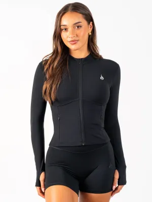 Cropped Zip Jacket - Black quality life