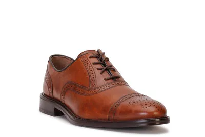 Daley Cap Toe Shoes - Tan stress free