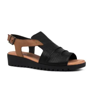 Django & Juliette Women's Madis Black Leather hike ready