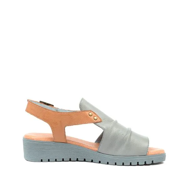 Django & Juliette Women's Madis Steel Leather Gray/Tan fatigue free