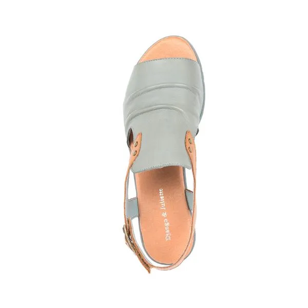 Django & Juliette Women's Madis Steel Leather Gray/Tan street walk