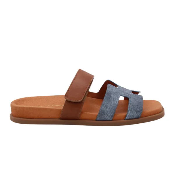 Django & Juliette Women's Nodette Denim/Tan commute wear