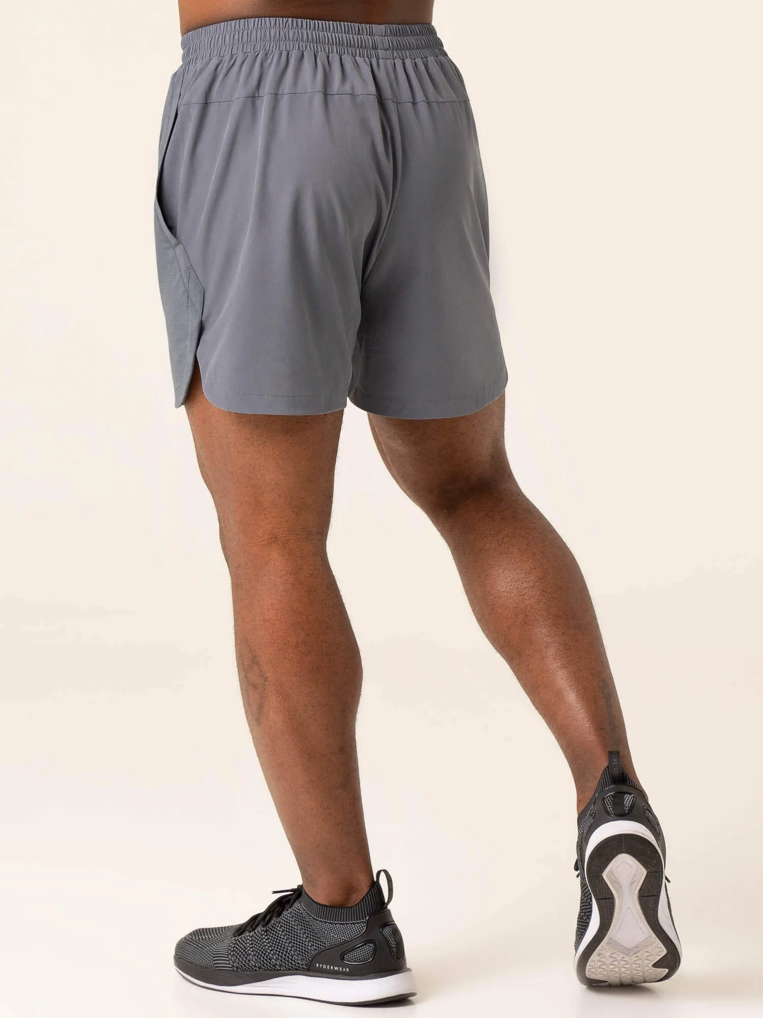 Dynamic Gym Short - Petrol breathable mesh