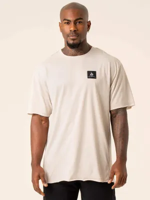 Dynamic Oversized T-Shirt - Stone festival gear