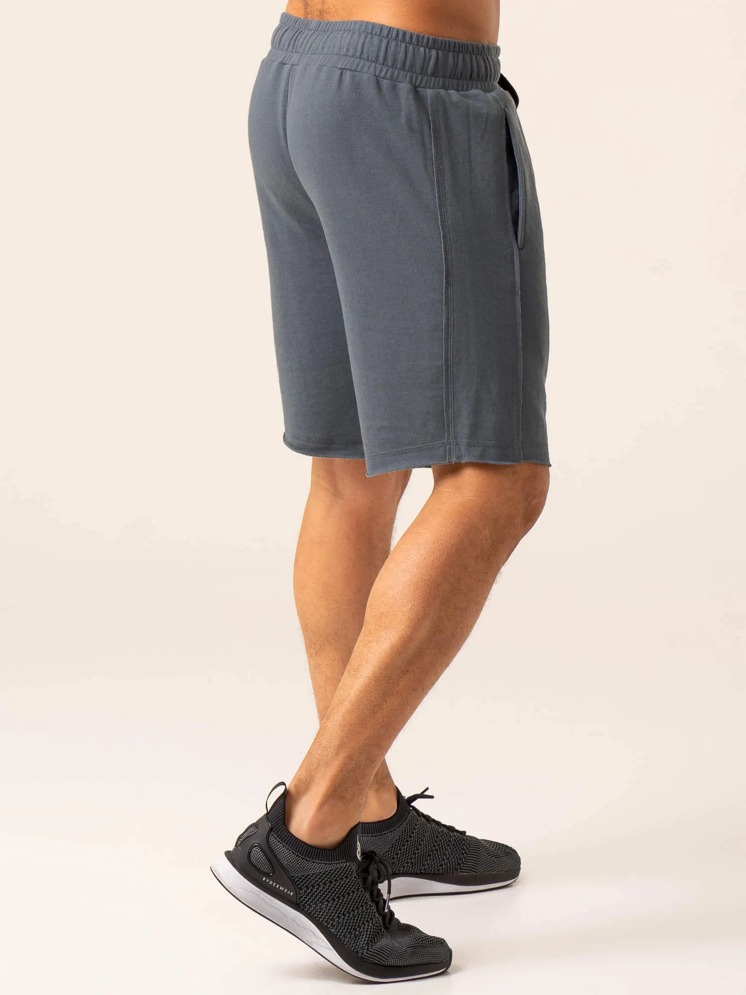 Dynamic Track Short - Petrol breathable mesh