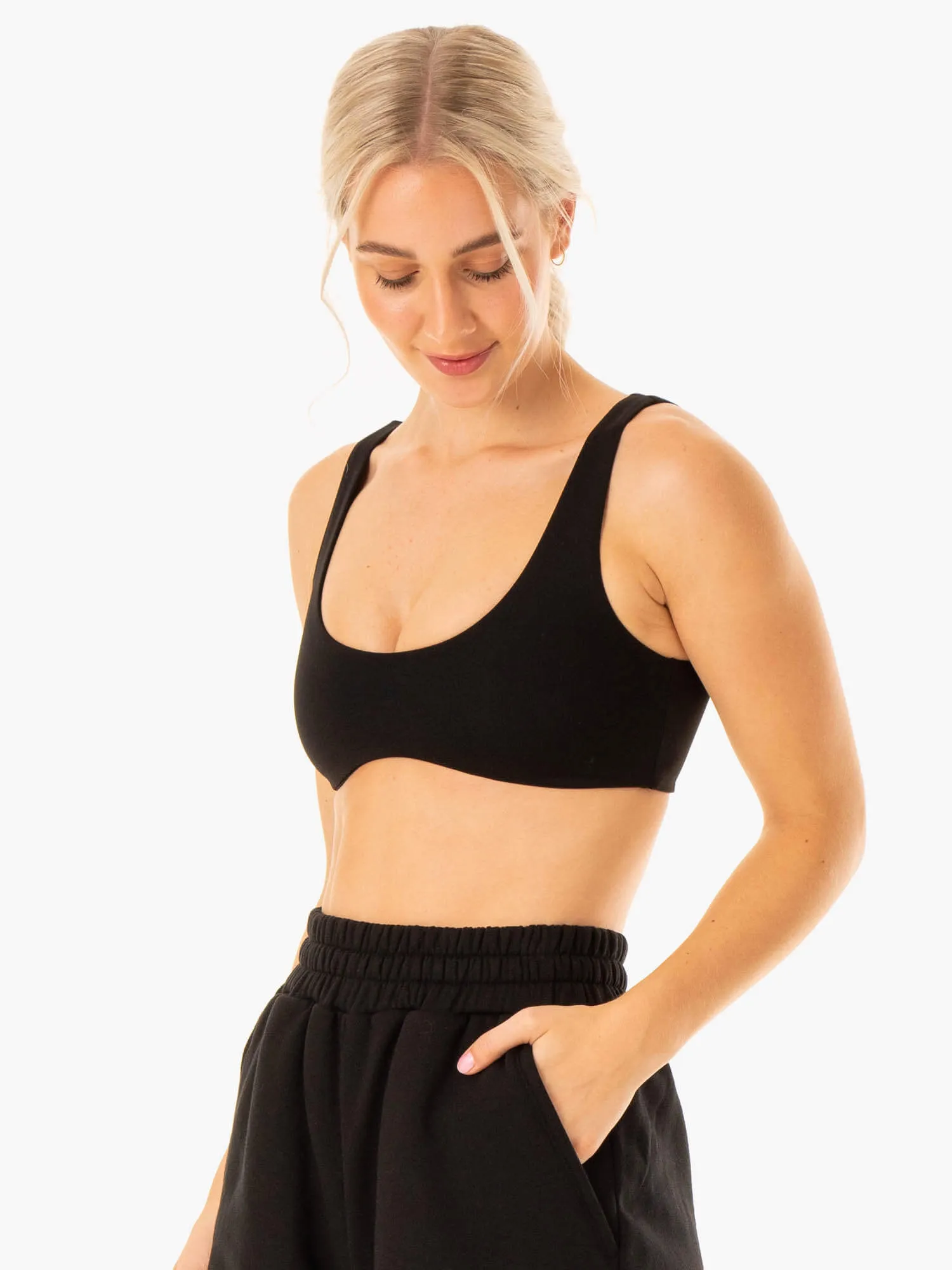 Elevate Lounge Bra - Black Easy Wear