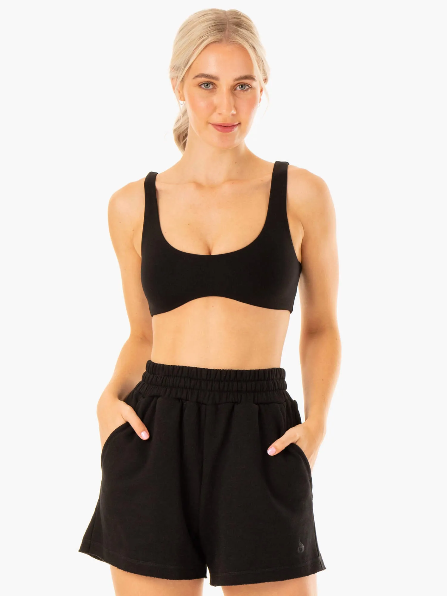 Elevate Lounge Bra - Black Skin Friendly