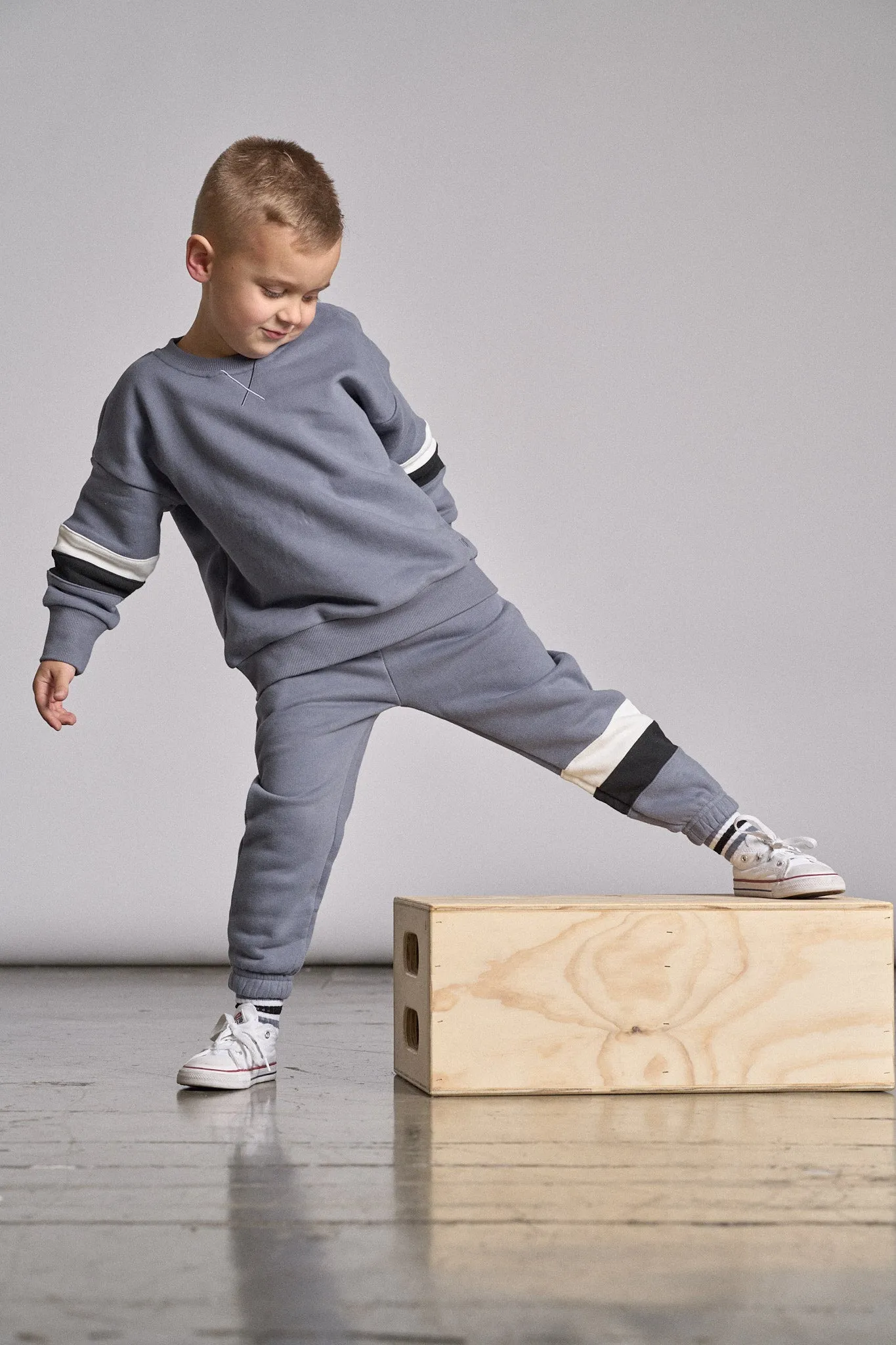Elevated Stripe Sweatpant - Blue Fast Dry Fabric