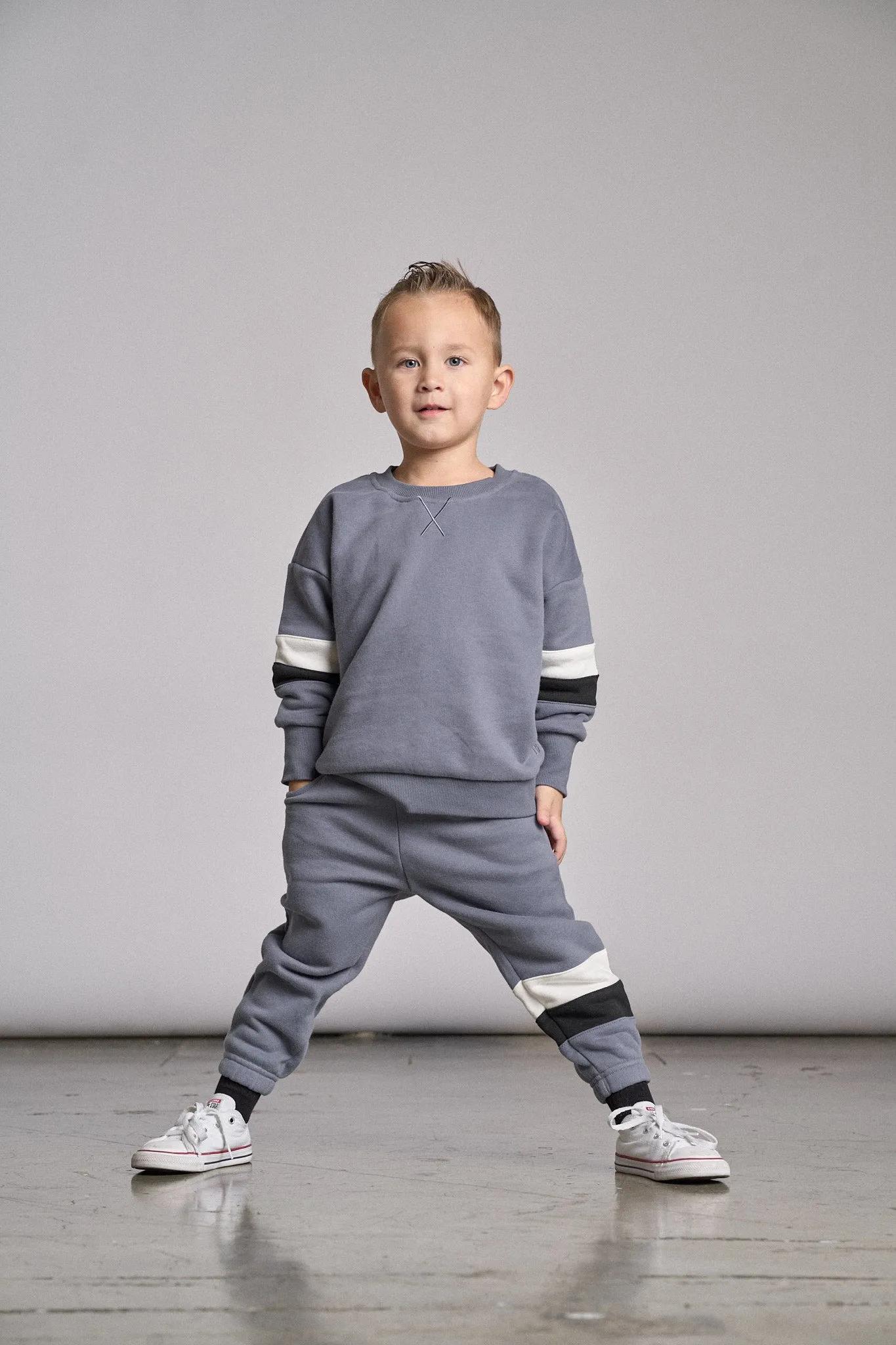 Elevated Stripe Sweatpant - Blue Durable Material