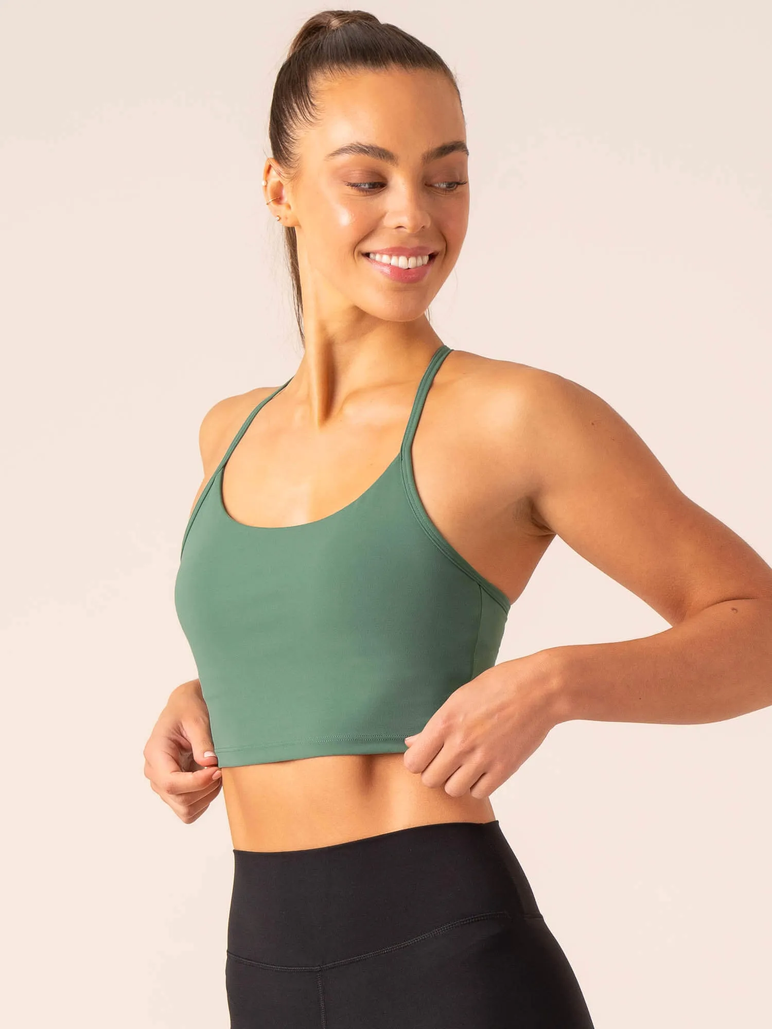 Embody Compression Tank Bra - Dark Green Chest Support