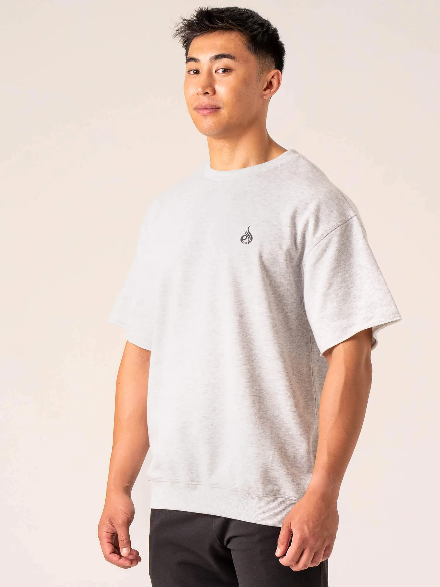 Emerge Fleece T-Shirt - Snow Grey Marl casual design