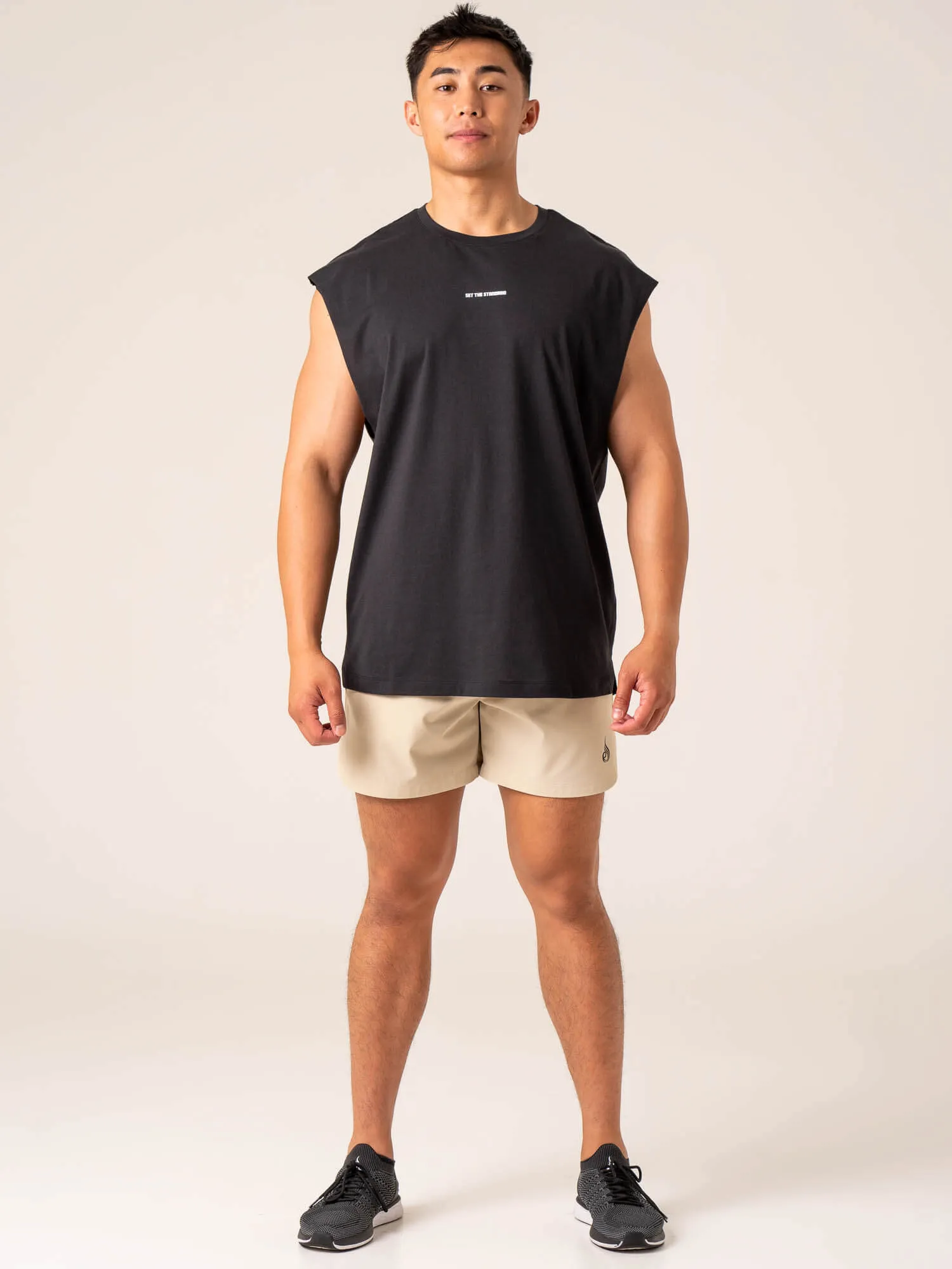 Emerge Muscle Tank - Faded Black fashion match