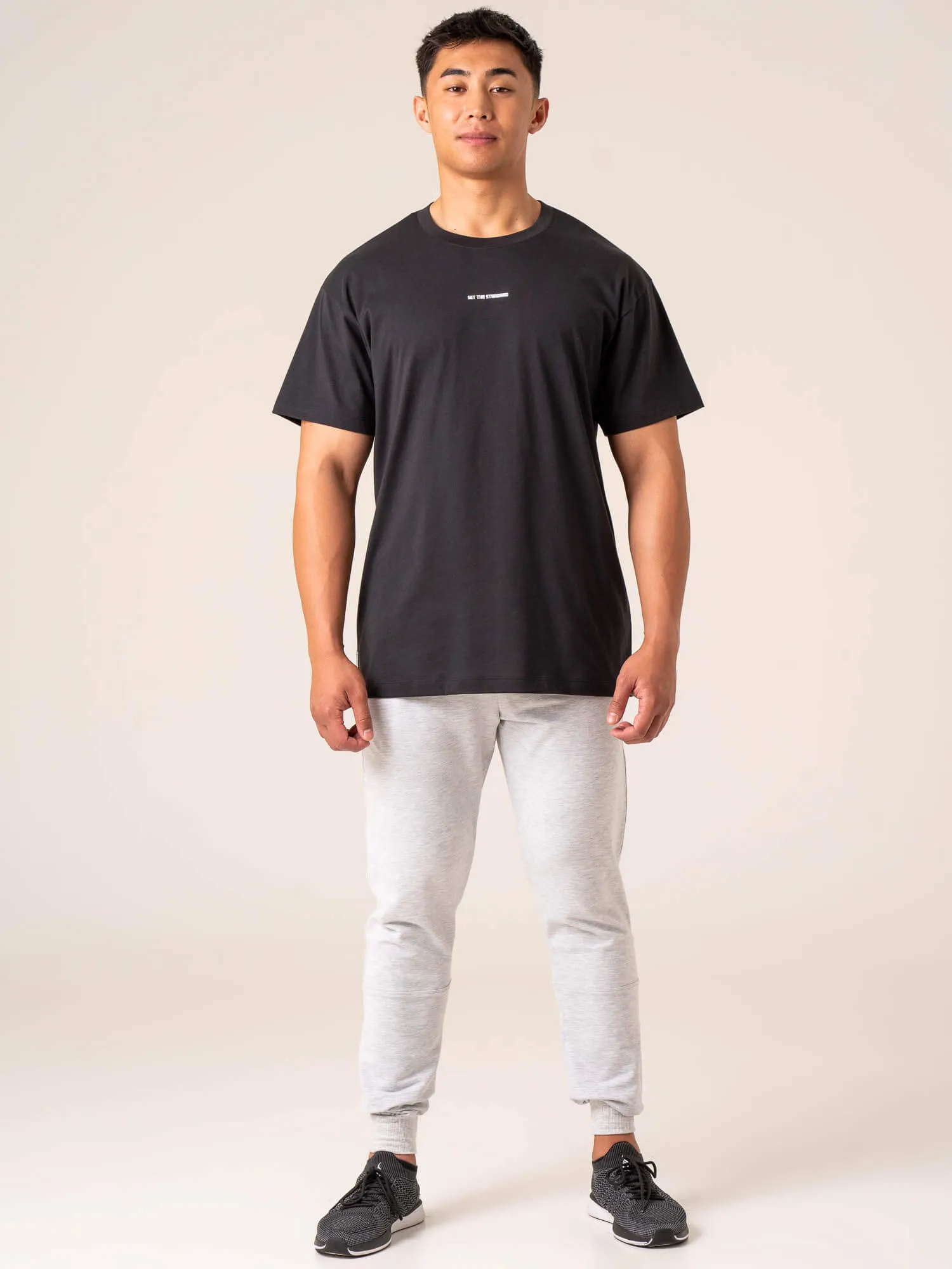 Emerge Oversized T-Shirt - Faded Black positive vibe