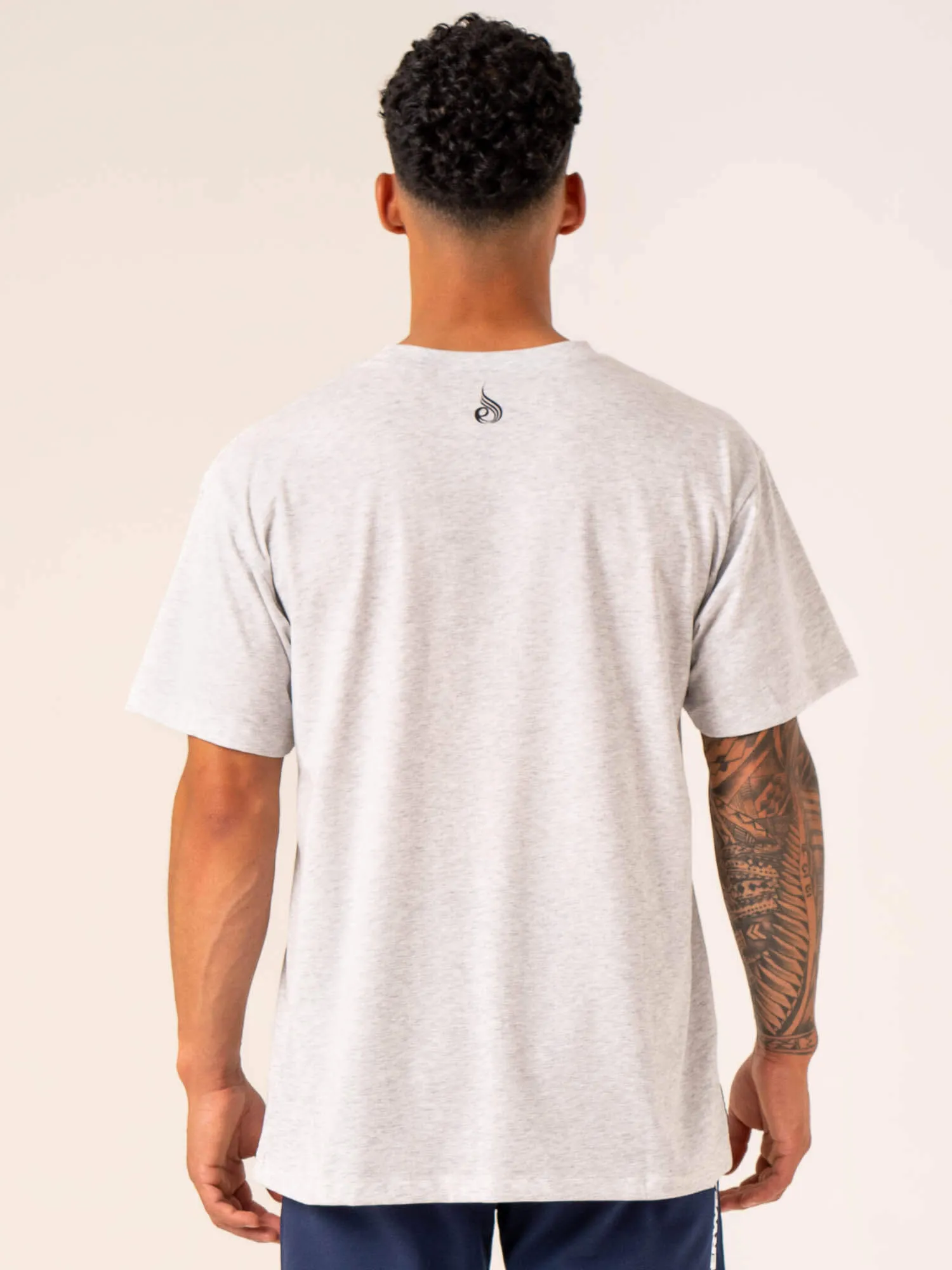 Emerge Oversized T-Shirt - Snow Grey Marl casual life