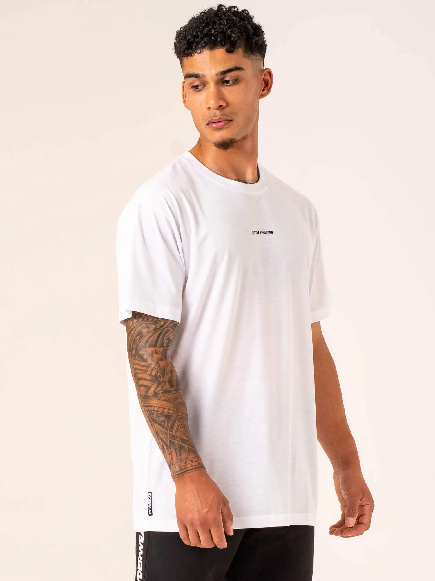 Emerge Oversized T-Shirt - White casual layering