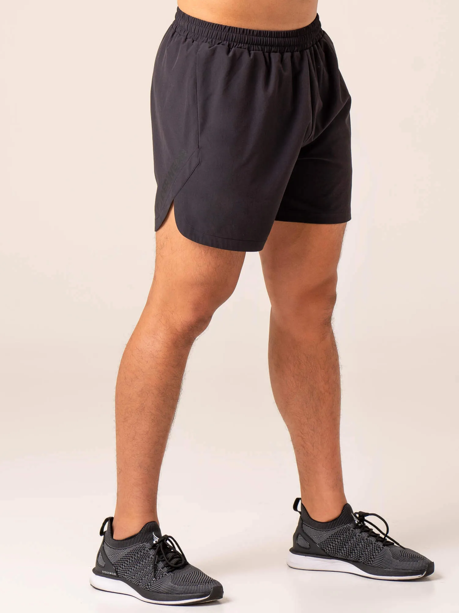 Emerge Training Short - Faded Black breathable panels
