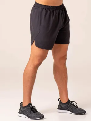 Emerge Training Short - Faded Black breathable panels