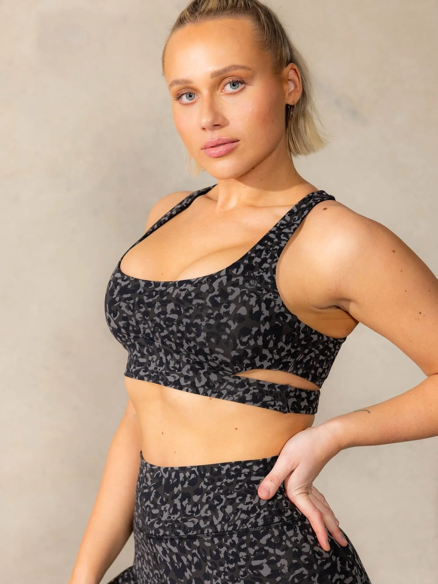 Empower Sports Bra - Black Leopard Active Wear