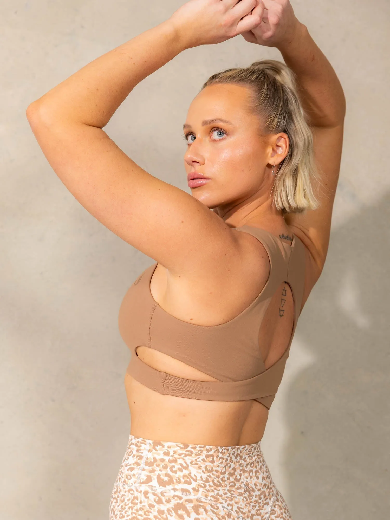Empower Sports Bra - Mocha High Support