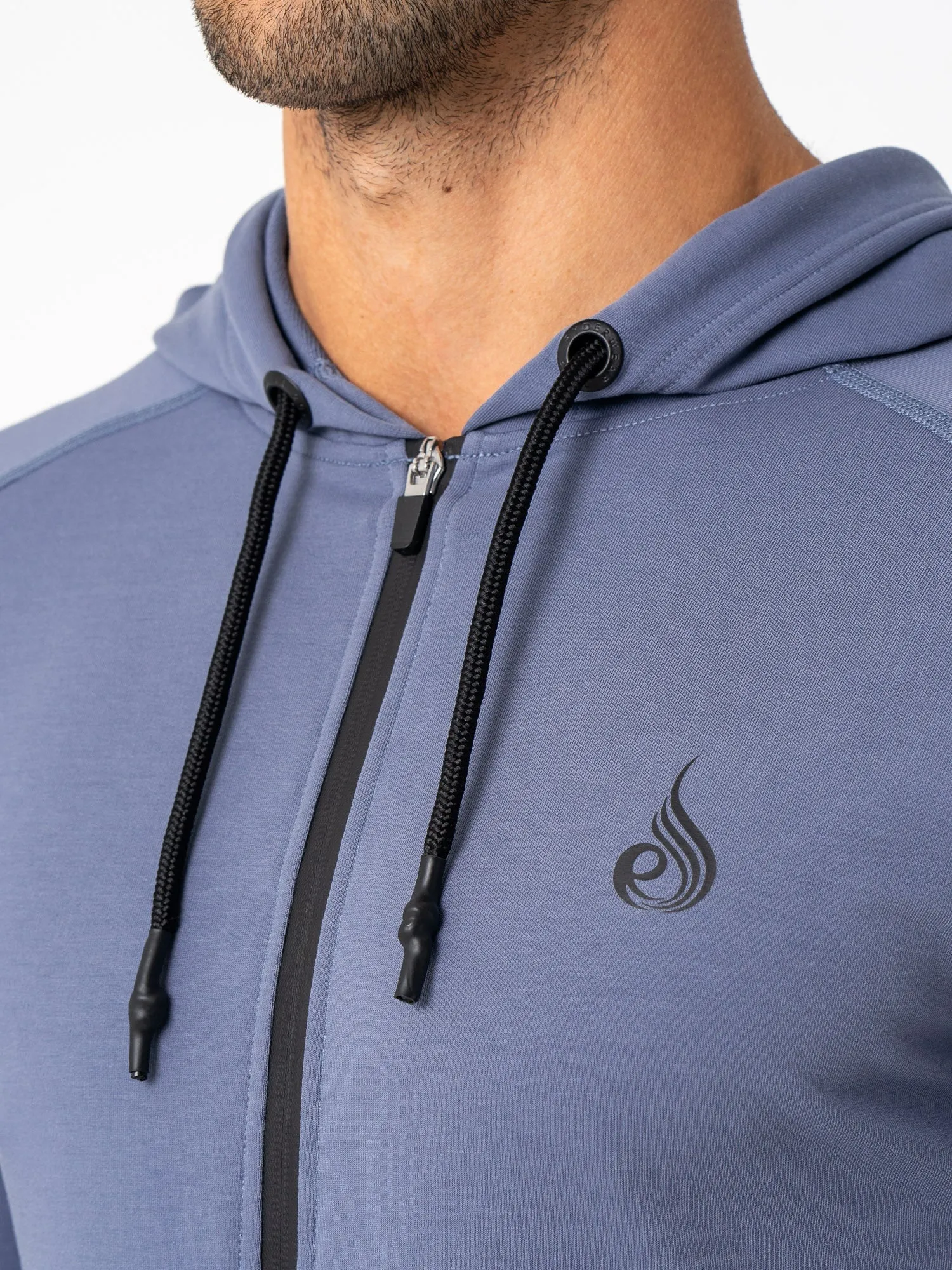 Endurance Zip Up Jacket - Denim Blue easy care