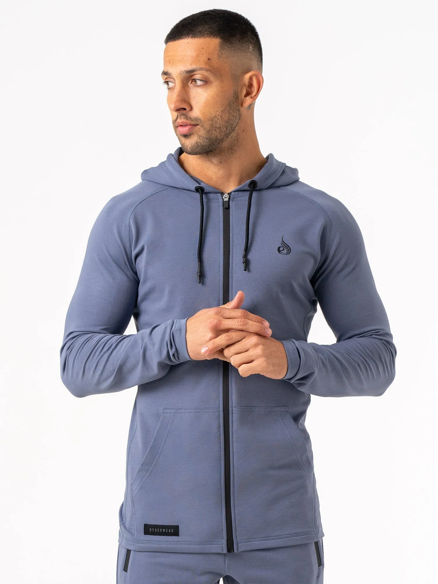 Endurance Zip Up Jacket - Denim Blue oversized trend