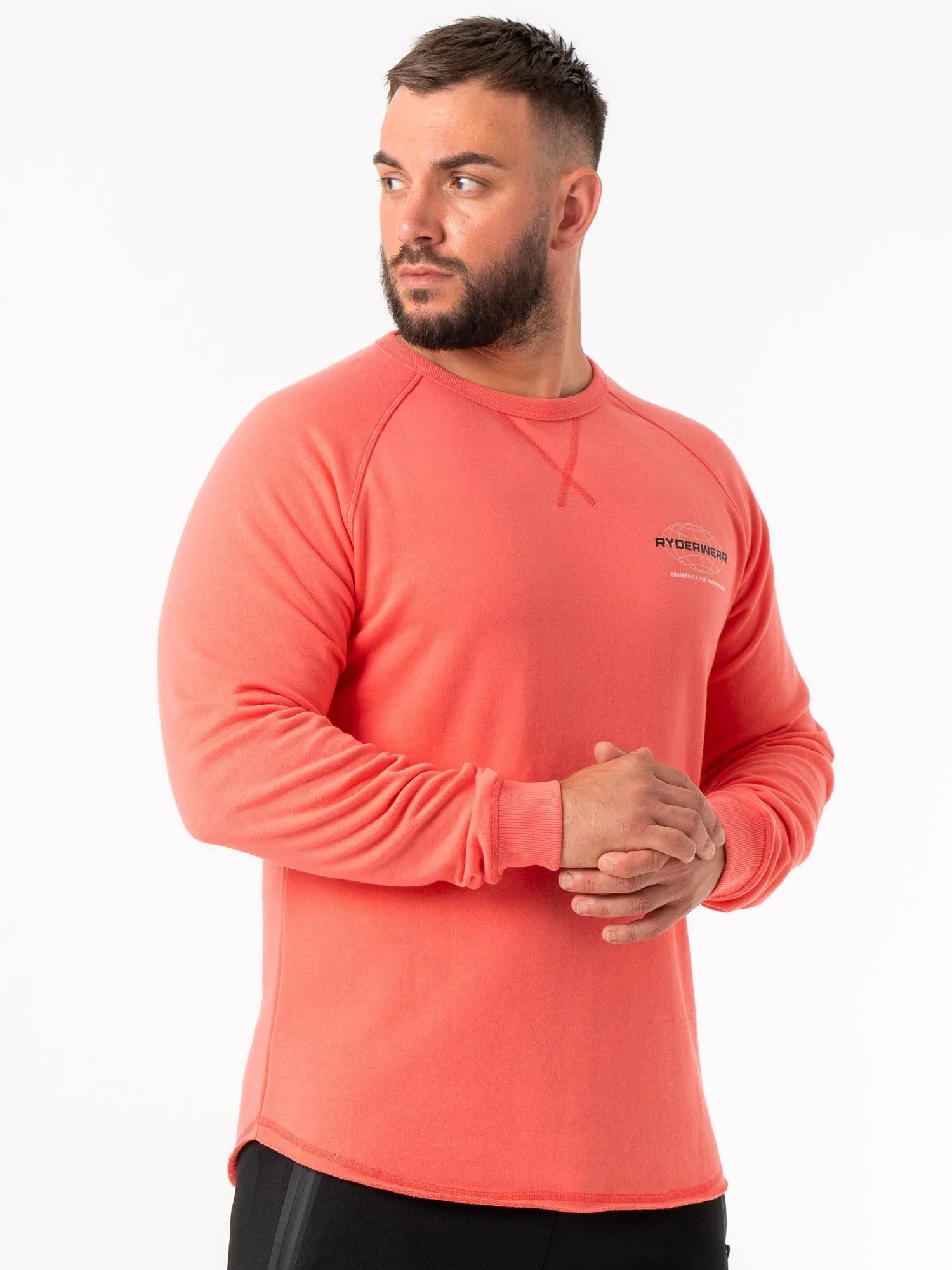 Energy Crew Neck - Coral subtle pattern