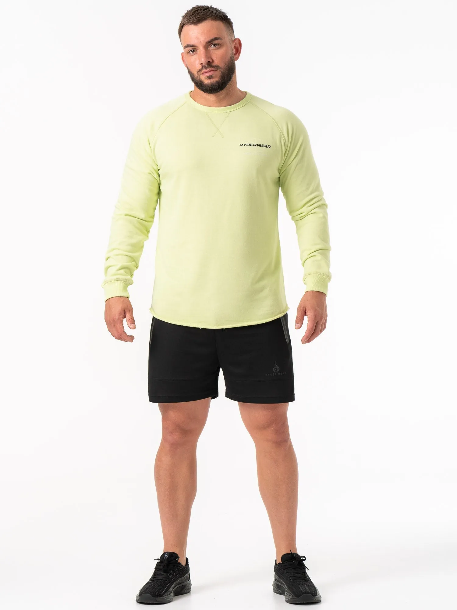 Energy Crew Neck - Lime warm fabric