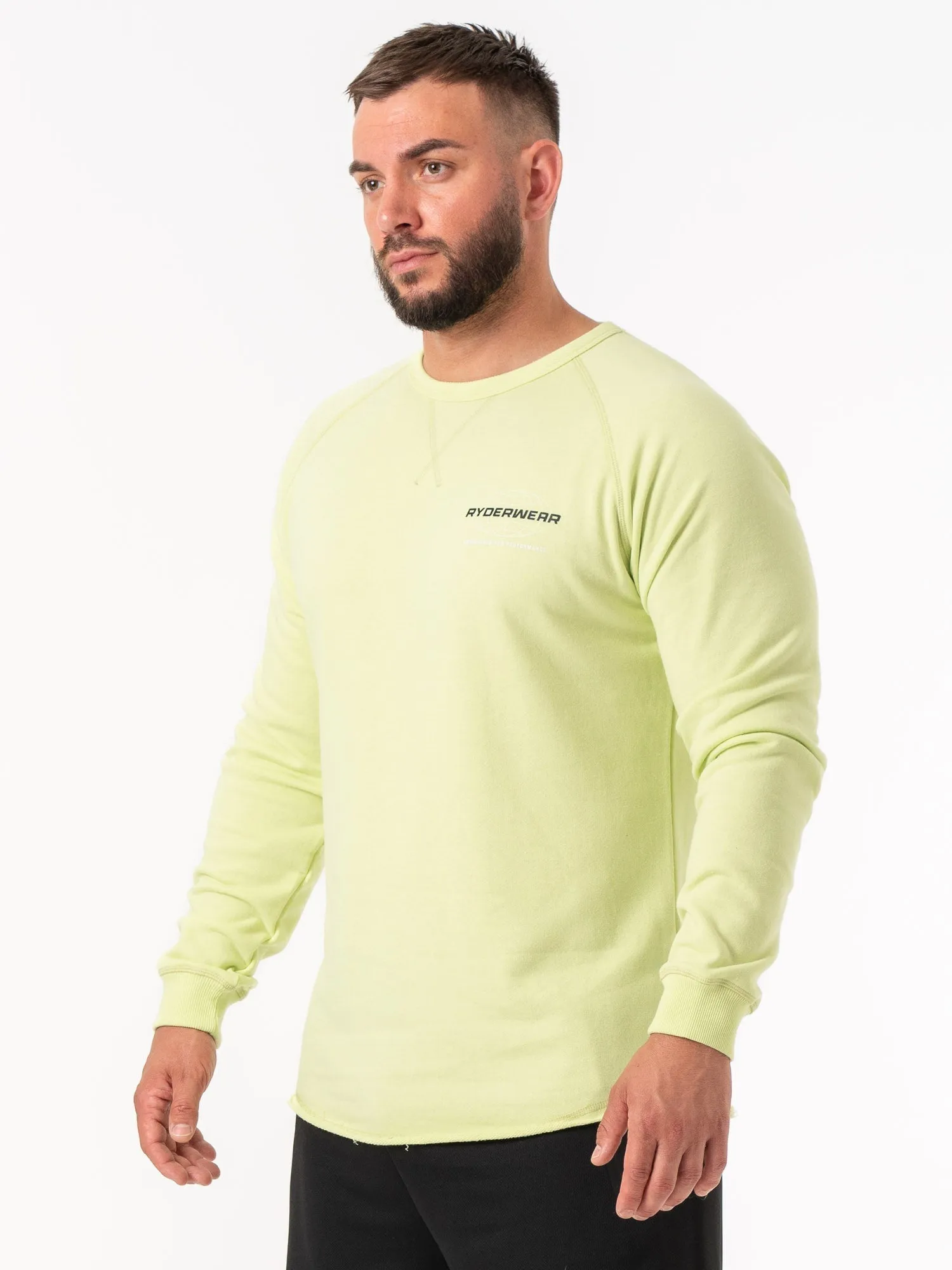 Energy Crew Neck - Lime warm layers